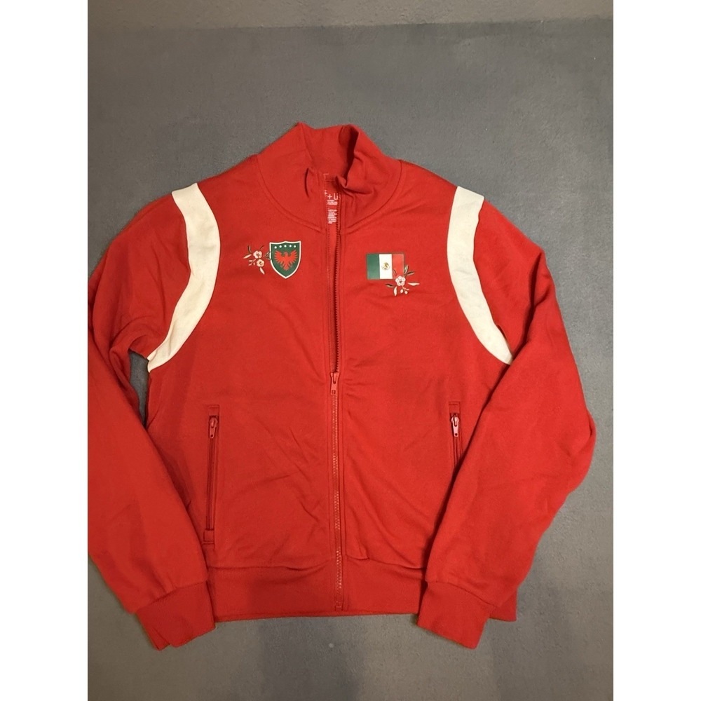 Rare Target Zoe + Liv Mexico 2026 World Cup Ladies Floral Track Jacket Red Large